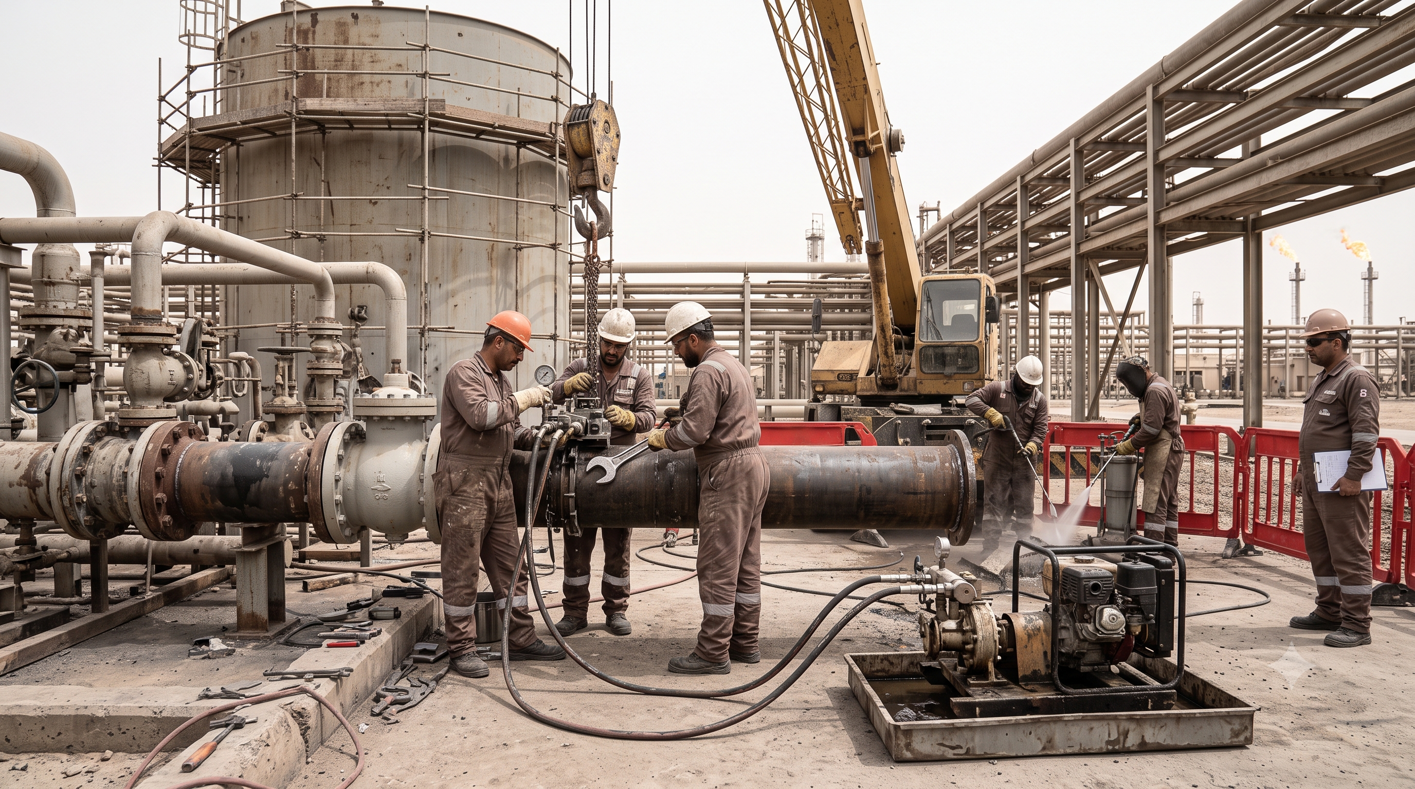 Industrial cleaning and hot tapping