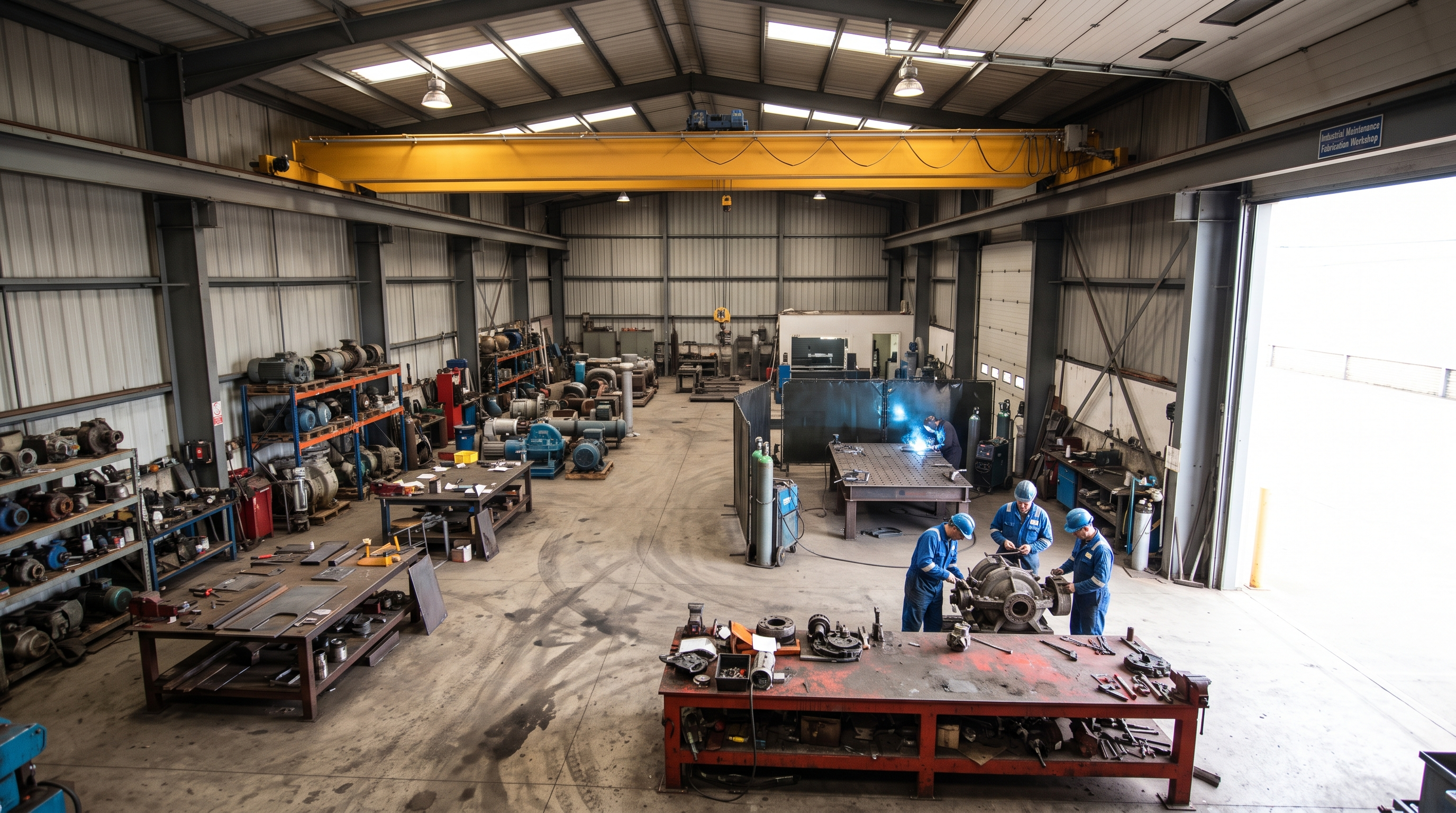 ASE workshop overhead crane