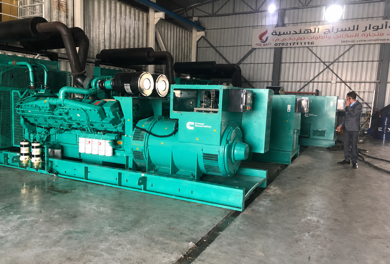 Industrial engine at ASE workshop
